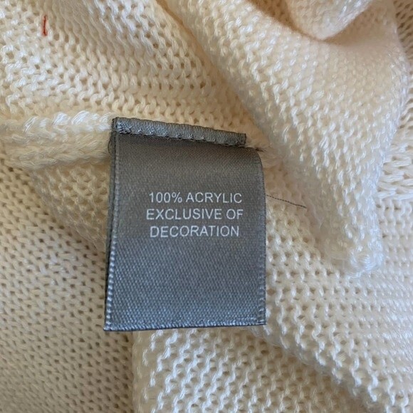 Marled Ivory sweater women Stars & Stripes long sleeve knit sweater size S - Picture 8 of 8